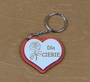 Brelok 5 szt. drewniany Dla Ciebie 5 cm. | 7945 Brelok 5 szt. drewniany Dla Ciebie 5 cm. | 7945