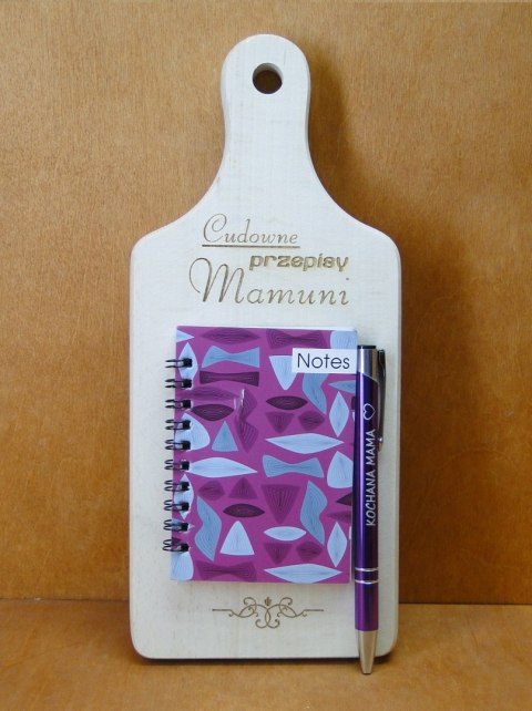 Notes z długopisem na deseczce Dla Mamy 27 x 12 cm. - P1098W3 Notes z długopisem na deseczce Dla Mamy 27 x 12 cm. - P1098W3