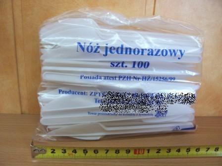 Noże jednorazowe - 100szt. Noże jednorazowe - 100szt.