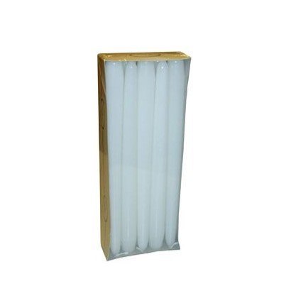 Świeca stożek biała lakierowana 10szt. 240/22mm Świeca stożek biała lakierowana 10szt. 240/22mm