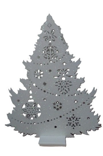 Choinka biała brokat 35cm Choinka biała brokat 35cm