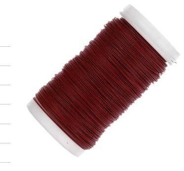 Drut karbowany na szpulce 50g CZERWONY Drut karbowany na szpulce 50g CZERWONY