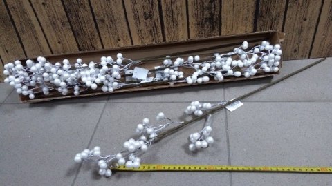 Gałązka 6szt. KULKI PERŁOWE 65cm | CV09155-2 Gałązka 6szt. KULKI PERŁOWE 65cm | CV09155-2