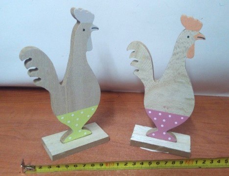 Kogut drewno 18cm | 445438 Kogut drewno 18cm | 445438