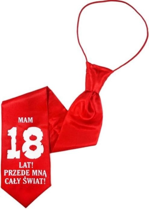 Krawat Mam 18 lat przede mną cały świat KS7 Krawat Mam 18 lat przede mną cały świat KS7
