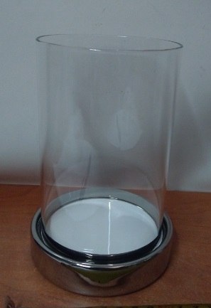 Świecznik szklany z kloszem 17cm HTRD9776 Świecznik szklany z kloszem 17cm HTRD9776