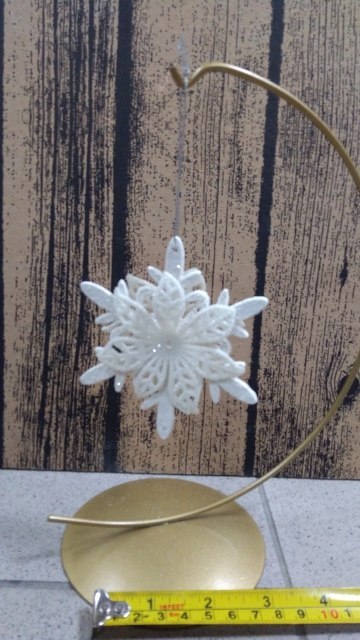 Zawieszka 3D ŚNIEŻYNKA BIAŁA 11cm Zawieszka 3D ŚNIEŻYNKA BIAŁA 11cm