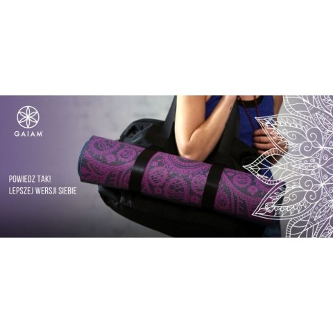 Mata do jogi Gaiam Premium Auabergine Swirl 6mm 62892 Mata do jogi Gaiam Premium Auabergine Swirl 6mm 62892
