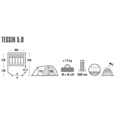 Namiot High Peak Tessin 5 10228 Namiot High Peak Tessin 5 10228