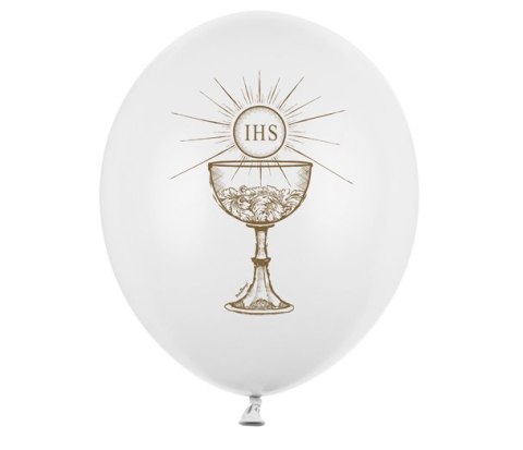 Balony Komunia 30cm 50szt. IHS Pastel Pure White | SB14P-111-008 Balony Komunia 30cm 50szt. IHS Pastel Pure White | SB14P-111-008