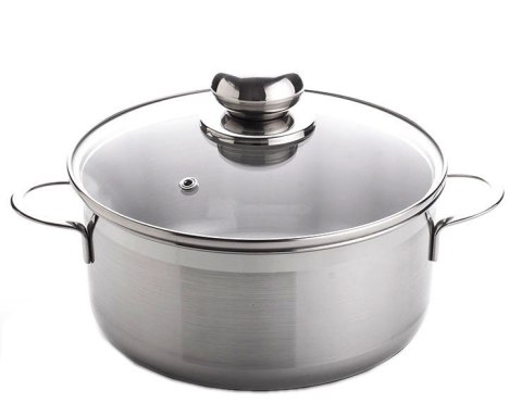 Garnek 1,5l ze stali nierdzewnej + szklana pokrywka fi-16 CITY Garnek 1,5l ze stali nierdzewnej + szklana pokrywka fi-16 CITY