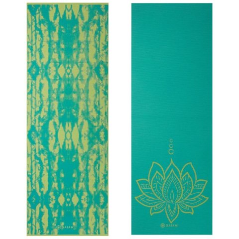 Mata do Jogi dwustronna GAIAM Turquoise Lotus 6 MM 62344 Mata do Jogi dwustronna GAIAM Turquoise Lotus 6 MM 62344