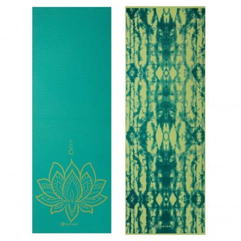 Mata do Jogi dwustronna GAIAM Turquoise Lotus 6 MM 62344 Mata do Jogi dwustronna GAIAM Turquoise Lotus 6 MM 62344