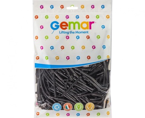 Balony do modelowania RURKI CZARNE PASTELOWE 100szt D2/14 Balony do modelowania RURKI CZARNE PASTELOWE 100szt D2/14