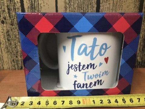 Kubek 750ml. TATO JESTEM TWOIM FANEM Kubek 750ml. TATO JESTEM TWOIM FANEM