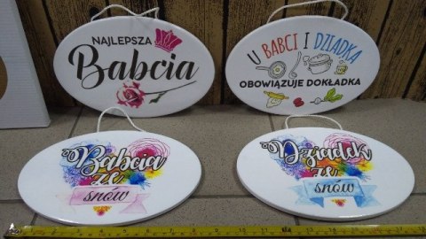 Tabliczka ceram. 23x15,5cm BABCIA/DZIADEK Tabliczka ceram. 23x15,5cm BABCIA/DZIADEK