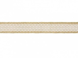 Wstążka jutowa z koronką 4cm x 5m | TJ4-4