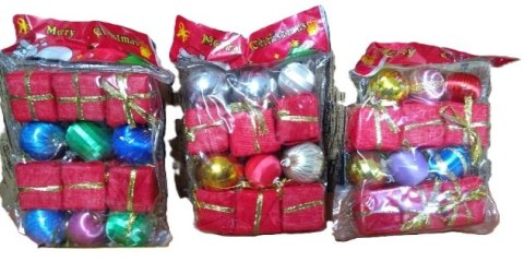 Zawieszki 12szt. BOMBKI/PREZENTY Zawieszki 12szt. BOMBKI/PREZENTY