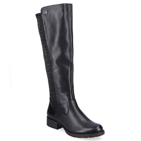 Kozaki skórzane Rieker W Z9591-00 czarne Kozaki skórzane Rieker W Z9591-00 czarne
