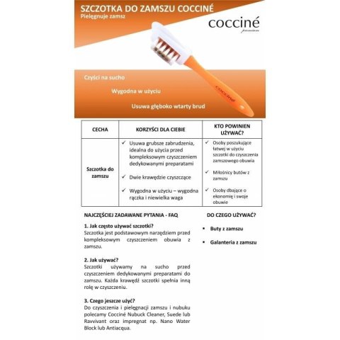 Szczotka do czyszczenia zamszu Coccine DA0234 Szczotka do czyszczenia zamszu Coccine DA0234