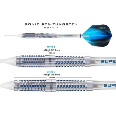 Rzutki Harrows Sonic 90% Softip HS-TNK-000013302 Rzutki Harrows Sonic 90% Softip HS-TNK-000013302