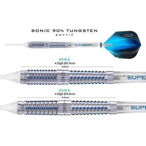 Rzutki Harrows Sonic 90% Softip HS-TNK-000013302 Rzutki Harrows Sonic 90% Softip HS-TNK-000013302