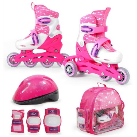 Zestaw SMJ Sport Combo Pink LED: 2w1 wrotko-rolki HS-TNK-000009549 Zestaw SMJ Sport Combo Pink LED: 2w1 wrotko-rolki HS-TNK-000009549