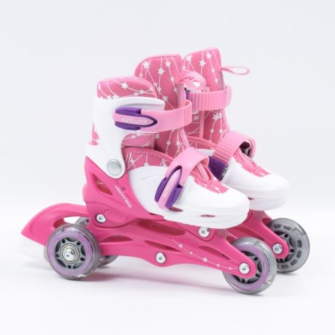 Zestaw SMJ Sport Combo Pink LED: 2w1 wrotko-rolki HS-TNK-000009549 Zestaw SMJ Sport Combo Pink LED: 2w1 wrotko-rolki HS-TNK-000009549