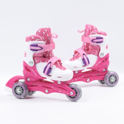 Zestaw SMJ Sport Combo Pink LED: 2w1 wrotko-rolki HS-TNK-000009549 Zestaw SMJ Sport Combo Pink LED: 2w1 wrotko-rolki HS-TNK-000009549