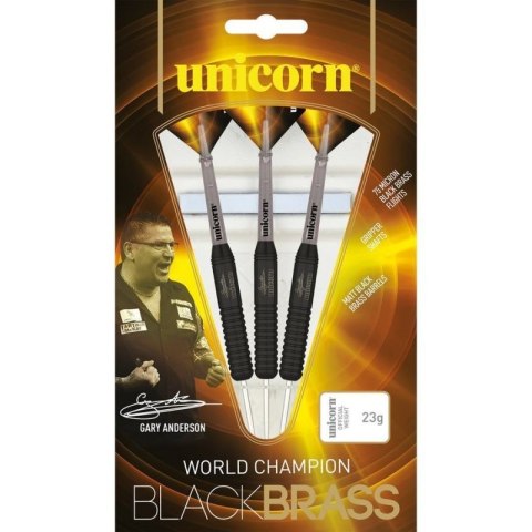 Rzutki steel tip Unicorn Black Brass - Gary Anderson 22g:27664|24g:27665|26g:27666 Rzutki steel tip Unicorn Black Brass - Gary Anderson 22g:27664|24g:27665|26g:27666