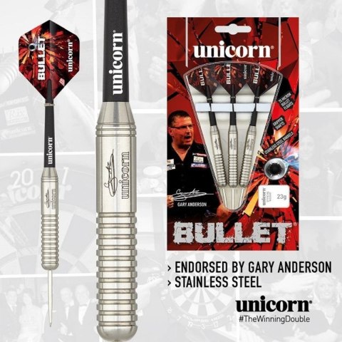 Rzutki steel tip Unicorn Bullet Stainless Steel - Gary Anderson 21g:27523|23g:27524|25g:27525 Rzutki steel tip Unicorn Bullet Stainless Steel - Gary Anderson 21g:27523|23g:27524|25g:27525
