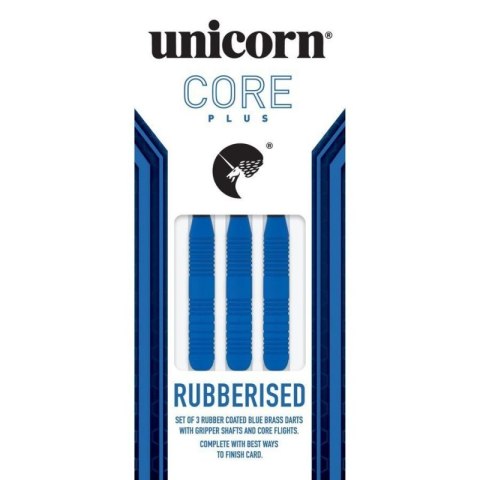 Rzutki steel tip Unicorn Core Plus - Blue Rubberised Brass 21g:8650|23g:8651|25g:8652 Rzutki steel tip Unicorn Core Plus - Blue Rubberised Brass 21g:8650|23g:8651|25g:8652
