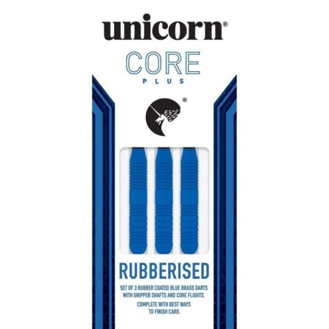 Rzutki steel tip Unicorn Core Plus - Blue Rubberised Brass 21g:8650|23g:8651|25g:8652 Rzutki steel tip Unicorn Core Plus - Blue Rubberised Brass 21g:8650|23g:8651|25g:8652