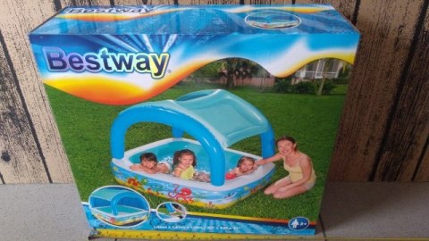 Basen 147x147x122cm z odpinanym daszkiem 52192 BESTWAY Basen 147x147x122cm z odpinanym daszkiem 52192 BESTWAY