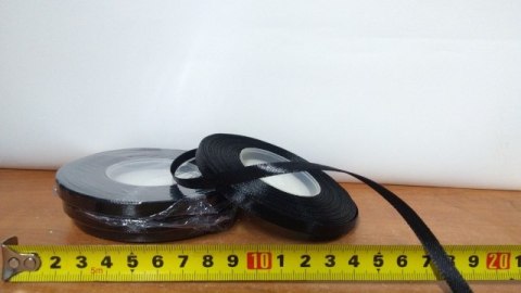 Wstążka satynowa 6mmx32m CZARNA 4szt. | AX06-54 Wstążka satynowa 6mmx32m CZARNA 4szt. | AX06-54