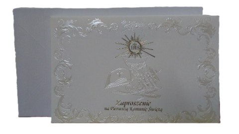 Zaproszenia 10szt KOMUNIA ŚWIĘTA 3509 Zaproszenia 10szt KOMUNIA ŚWIĘTA 3509