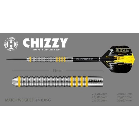 Rzutki Harrows Chizzy 80% Steeltip HS-TNK-000013896 Rzutki Harrows Chizzy 80% Steeltip HS-TNK-000013896