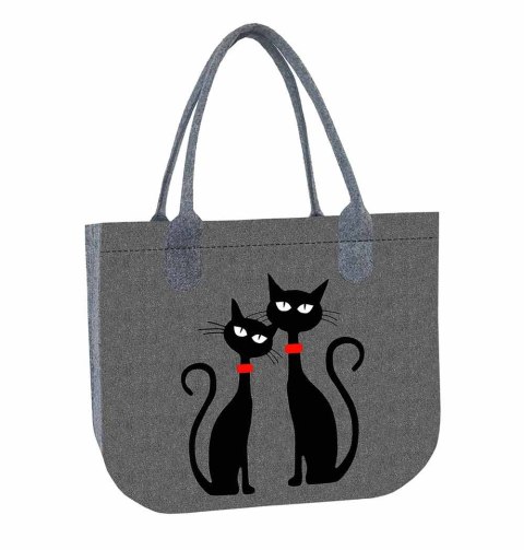 Torba filcowa LADY XL - Black Cats Torba filcowa LADY XL - Black Cats
