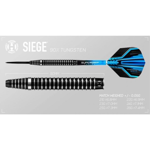 Rzutki Harrows Siege 90% Steeltip HS-TNK-000016027 Rzutki Harrows Siege 90% Steeltip HS-TNK-000016027