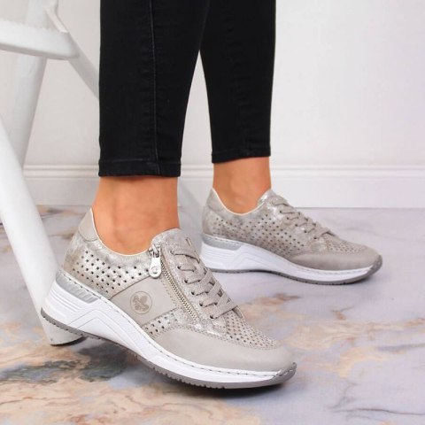 Sneakersy na koturnie Rieker W N4327-80 beżowe Sneakersy na koturnie Rieker W N4327-80 beżowe