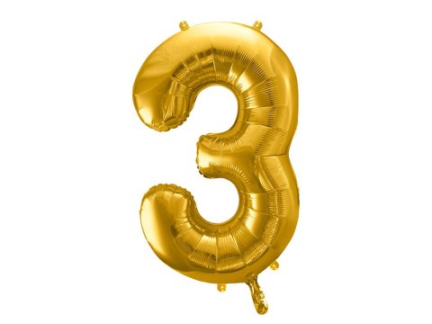 Balon foliowy ,,3'' ZŁOTO 86cm | FB1M-3-019 Balon foliowy ,,3'' ZŁOTO 86cm | FB1M-3-019