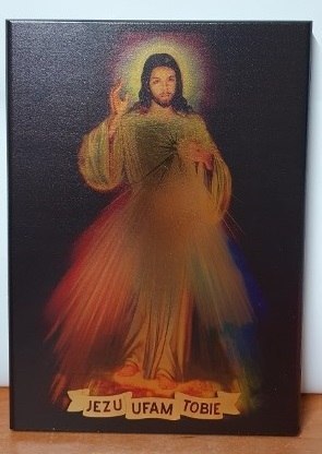 Obraz ikona 25x18 JEZUS MIŁOSIERNY, JEZU UFAM TOBIE Obraz ikona 25x18 JEZUS MIŁOSIERNY, JEZU UFAM TOBIE
