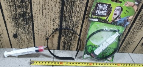Opaska hallowen STRZYKAWKA w głowie ZOMBIE Opaska hallowen STRZYKAWKA w głowie ZOMBIE