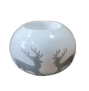 Świecznik ceramiczny 4szt. KULA RENIFER 10x9cm | RC1838-31 Świecznik ceramiczny 4szt. KULA RENIFER 10x9cm | RC1838-31
