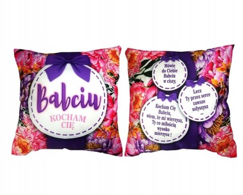Poduszka 35x35 Babciu Kocham Cię | S164 Poduszka 35x35 Babciu Kocham Cię | S164