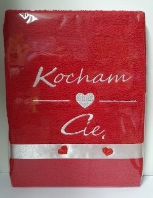Ręcznik 50X100cm KOCHAM CIĘ Ręcznik 50X100cm KOCHAM CIĘ