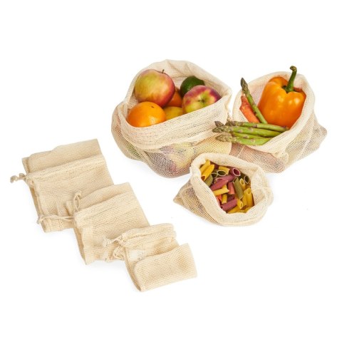 Woreczki bawełniane No Waste 6 szt. różne rozmiary Woreczki bawełniane No Waste 6 szt. różne rozmiary