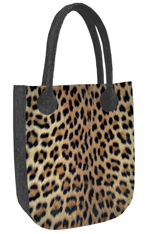 Torba filcowa CITY ANTRACYT Leopard Torba filcowa CITY ANTRACYT Leopard