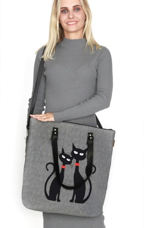 Torba shopper MAXA - Czarne Koty Torba shopper MAXA - Czarne Koty