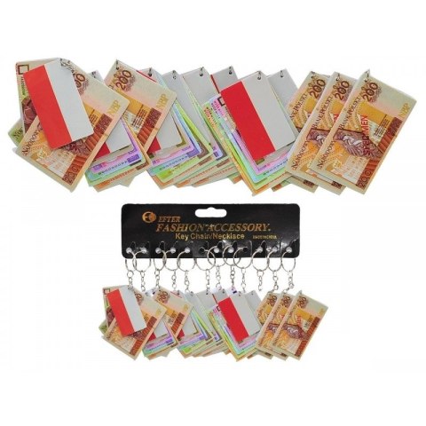 Brelok 12szt banknoty PLN Brelok 12szt banknoty PLN